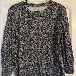 LOFT Women's Floral Long Sleeve Top